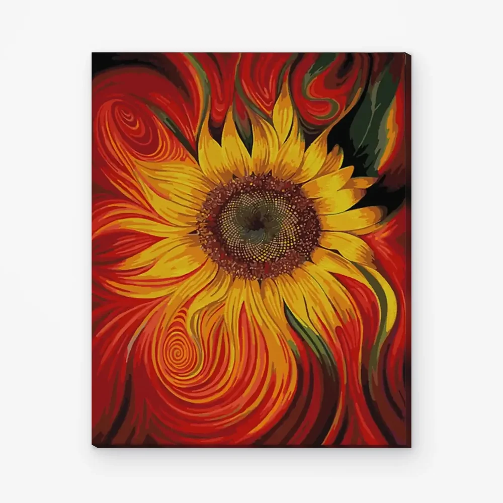 Pintar por Números - Forma de girasol