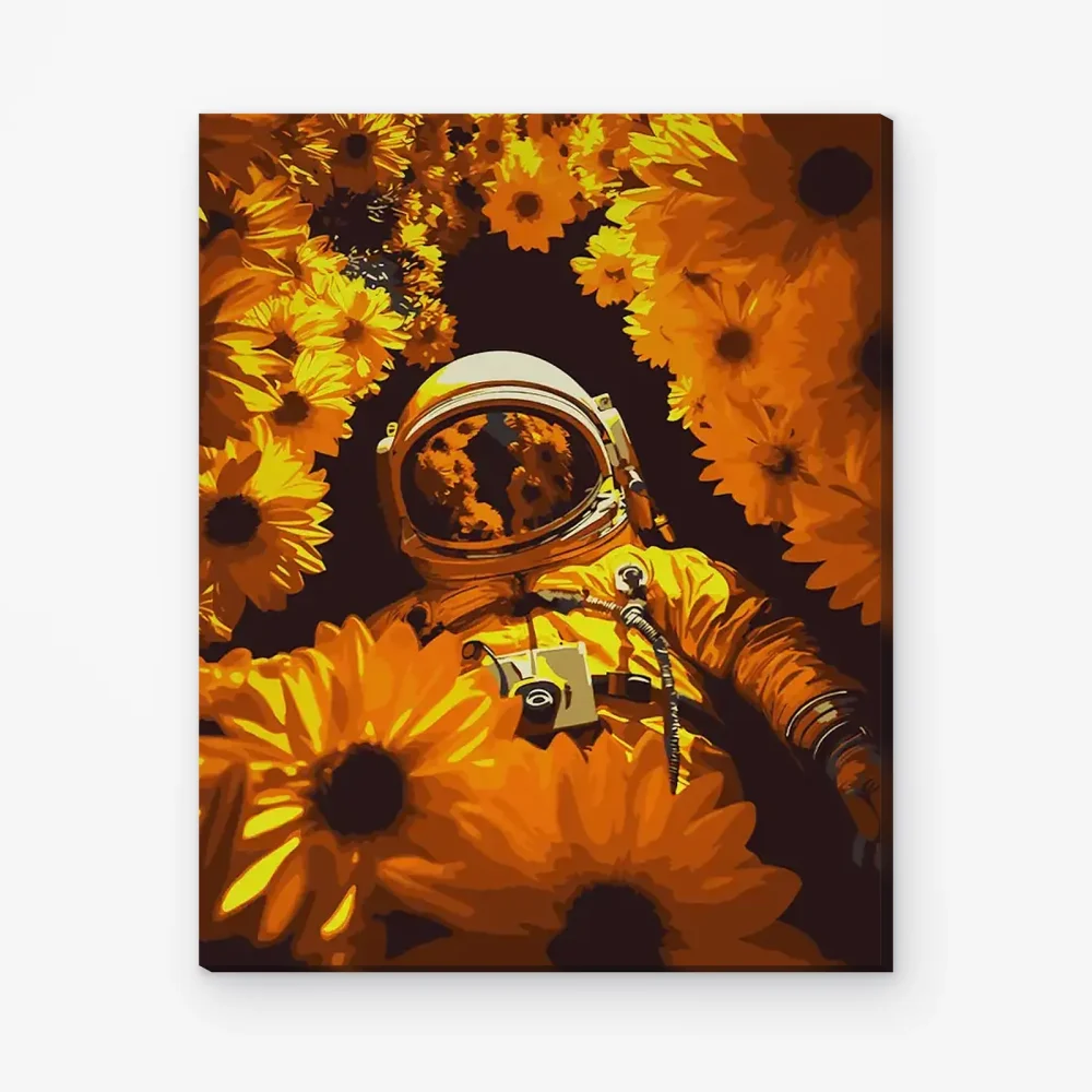 Pintar por Números - Girasoles en el espacio