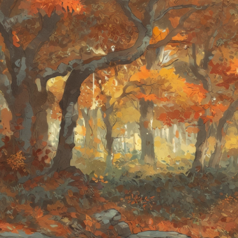 Pintar por Números - Resplandor del bosque otoñal