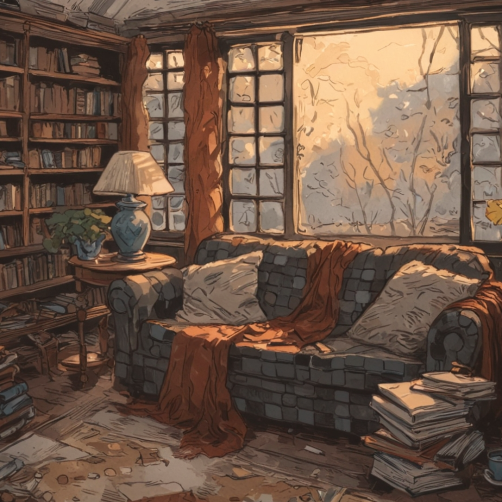 Pintar por Números - Acogedor rincón de lectura