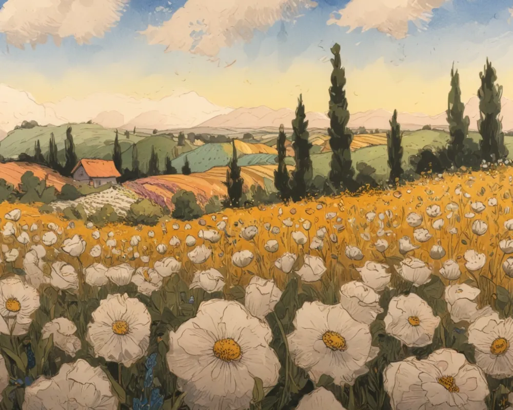 Pintar por Números - Floración del campo, foto 2