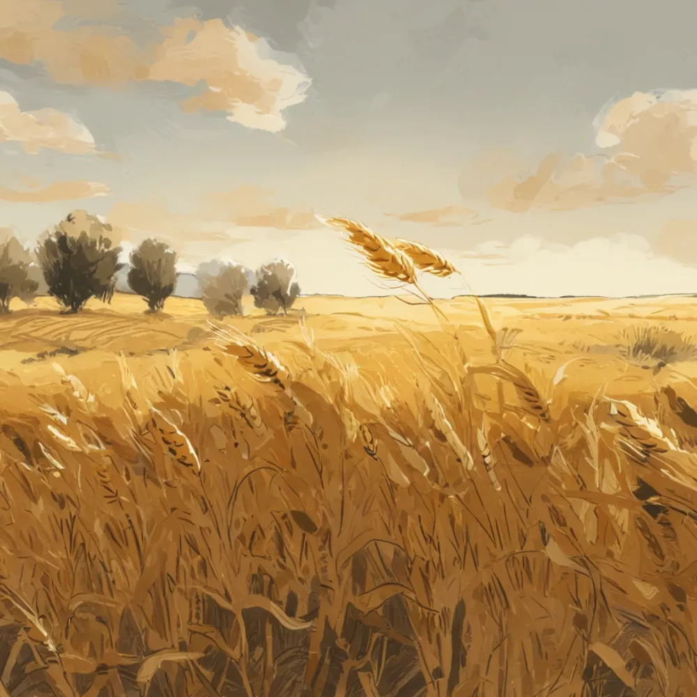 Pintar por Números - Campo de trigo dorado