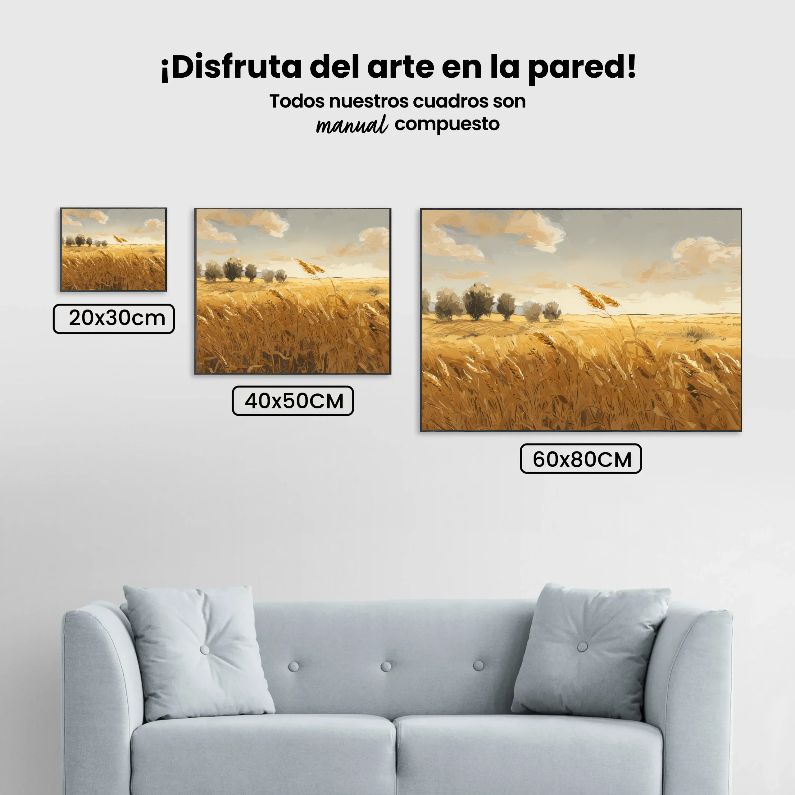 Pintar por Números - Campo de trigo dorado