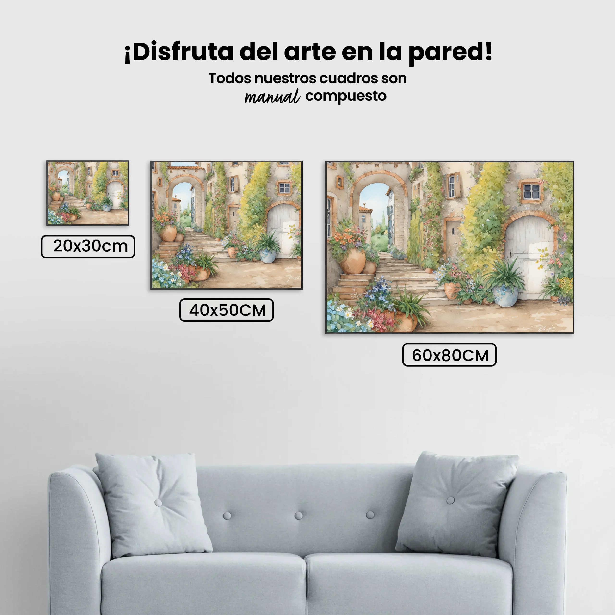 Pintar por Números - Encantador patio mediterráneo