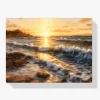 Pintar por Números - Olas doradas al atardecer