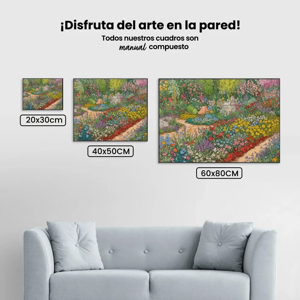 Pintar por Números - Vibrante jardín de flores