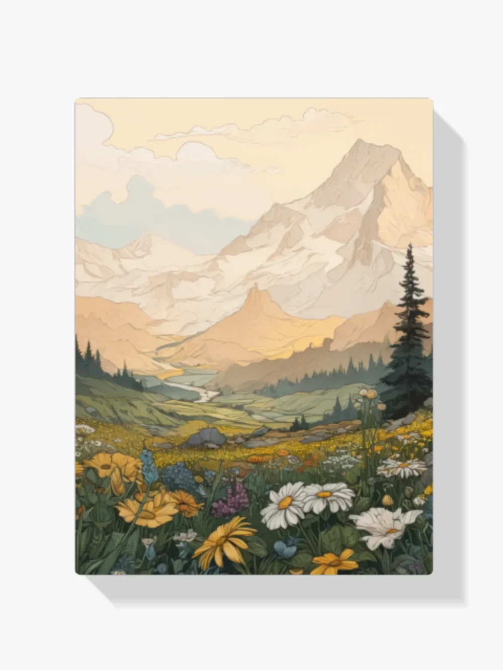 Pintar por Números - Pradera de montaña en flor