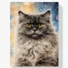 Pintar por Números - Retrato de gato galáctico