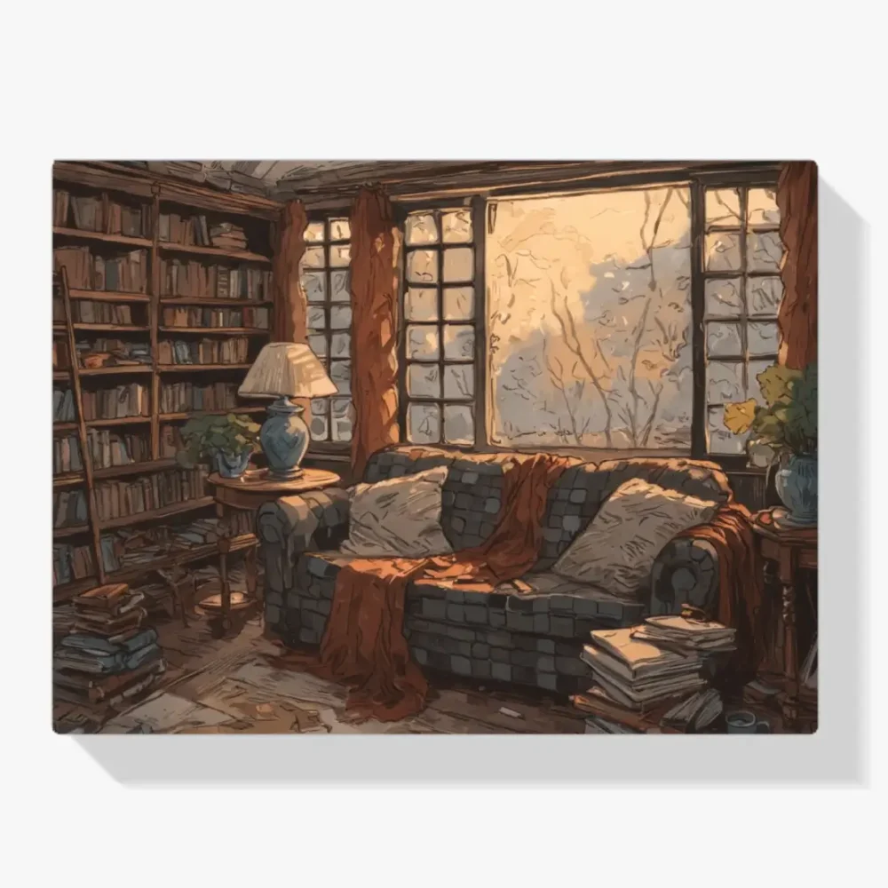 Pintar por Números - Acogedor rincón de lectura