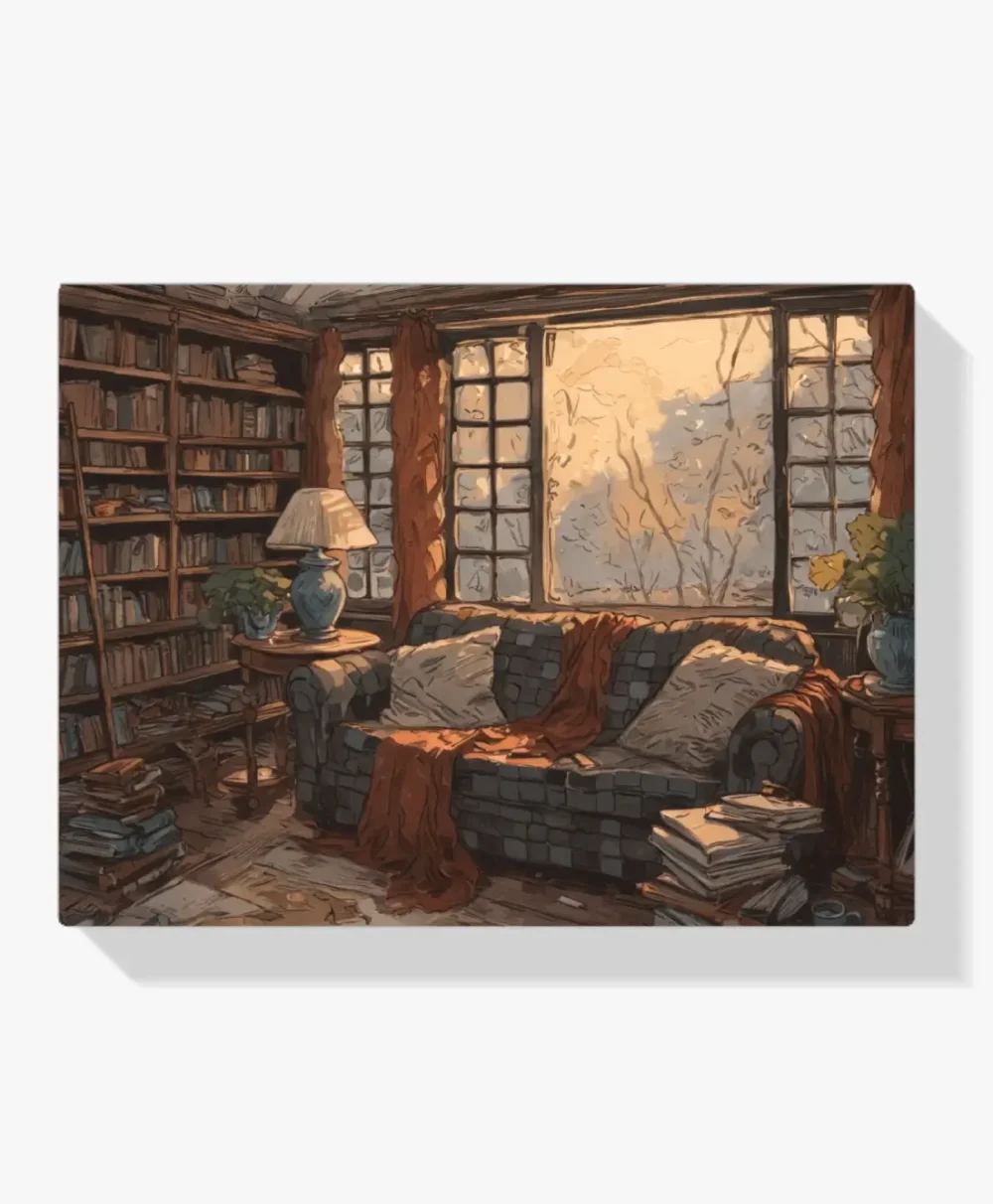 Pintar por Números - Acogedor rincón de lectura