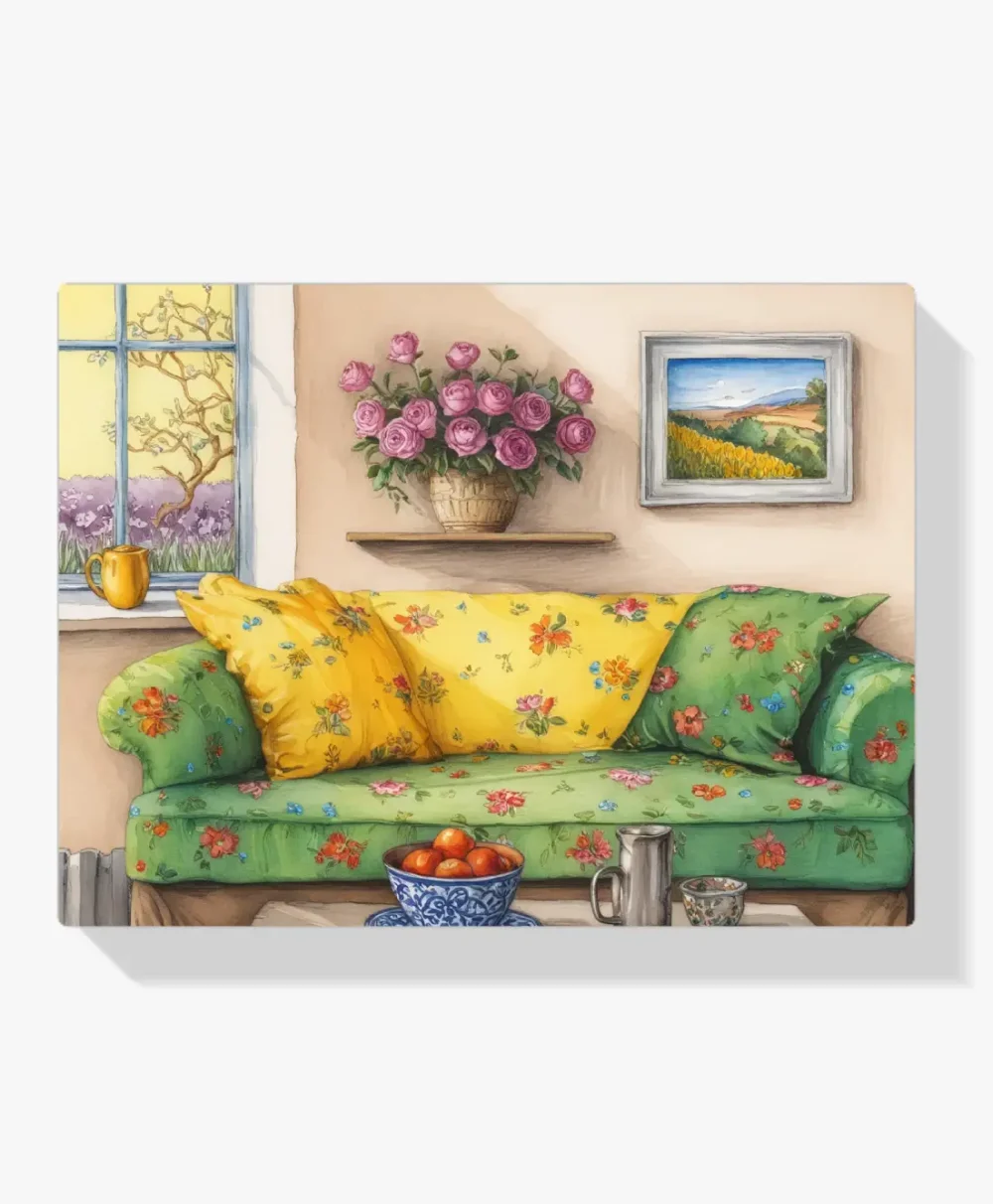Pintar por Números - Acogedor salón floral