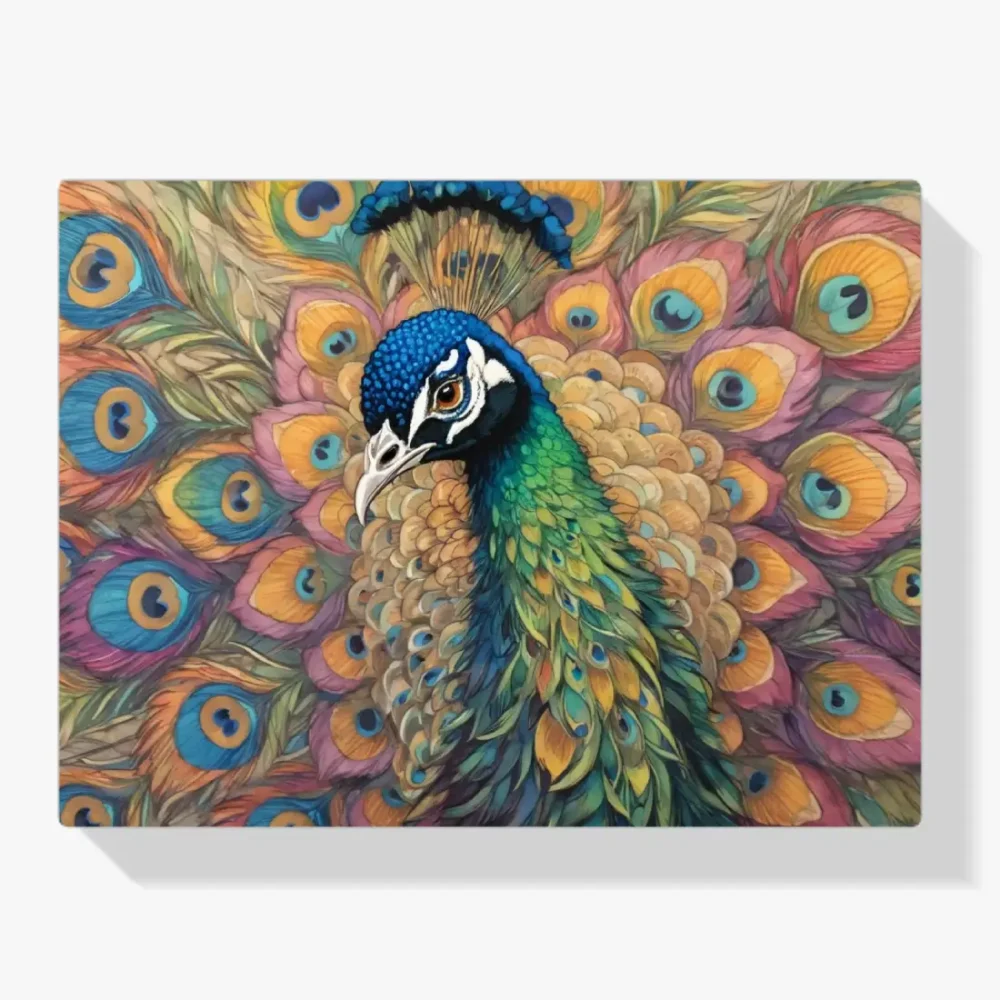 Pintar por Números - Pavo real vibrante