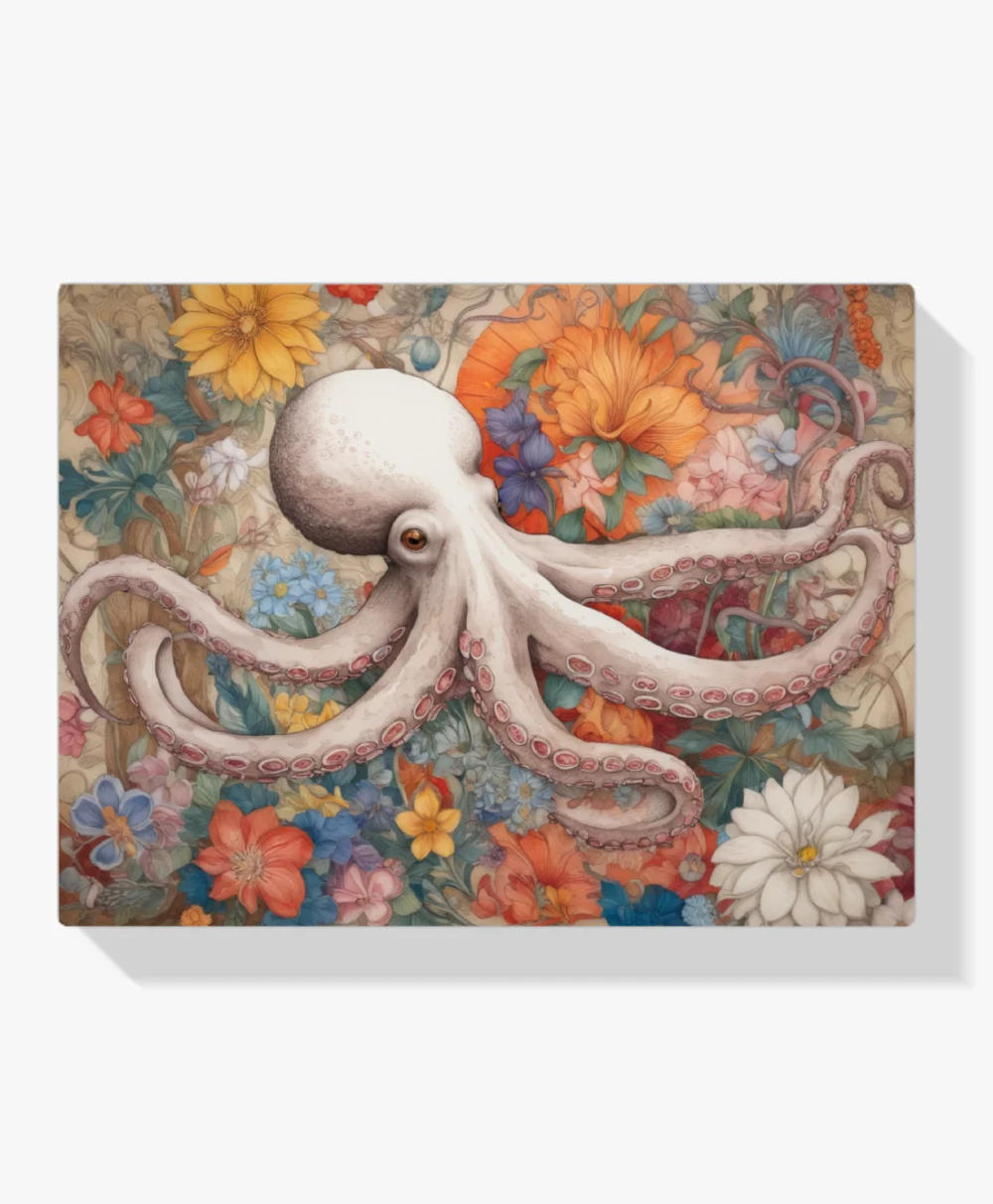 Pintar por Números - Pulpo en un jardín de flores