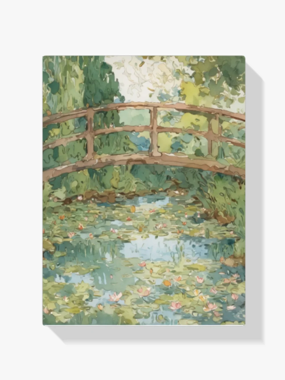 Pintar por Números - Puente de jardín sobre nenúfares, foto 1