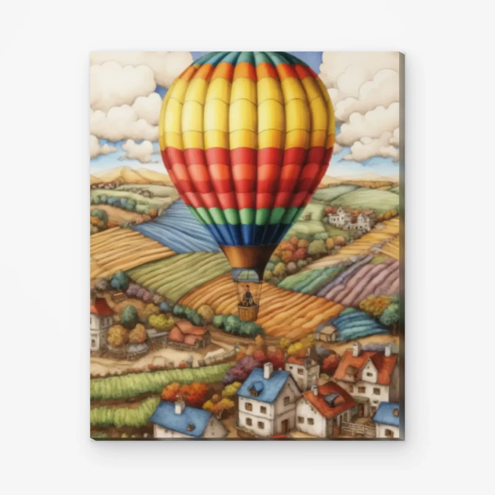 Pintar por Números - Globo aerostático colorido