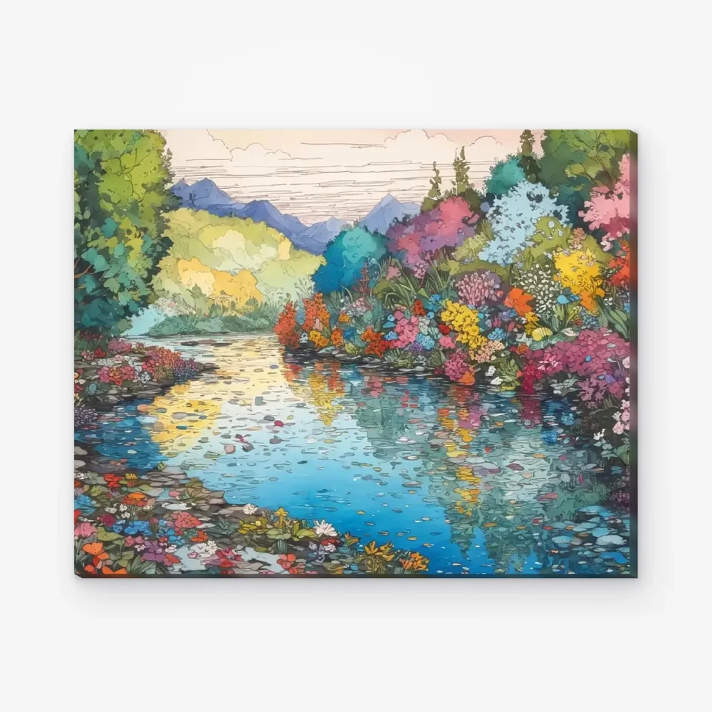 Pintar por Números - Ribera en flor