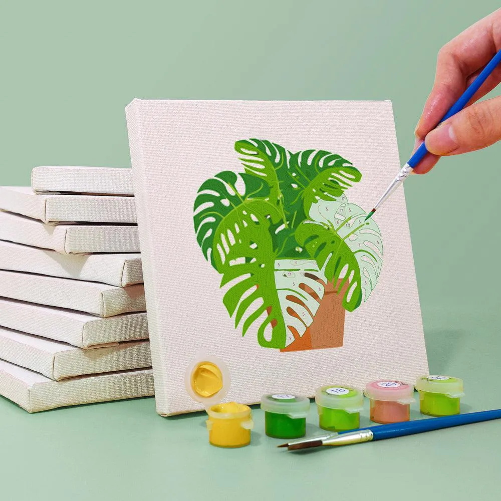 Pintura sobre números - 9 mini pinturas | Conjunto de plantas de interior, foto 2
