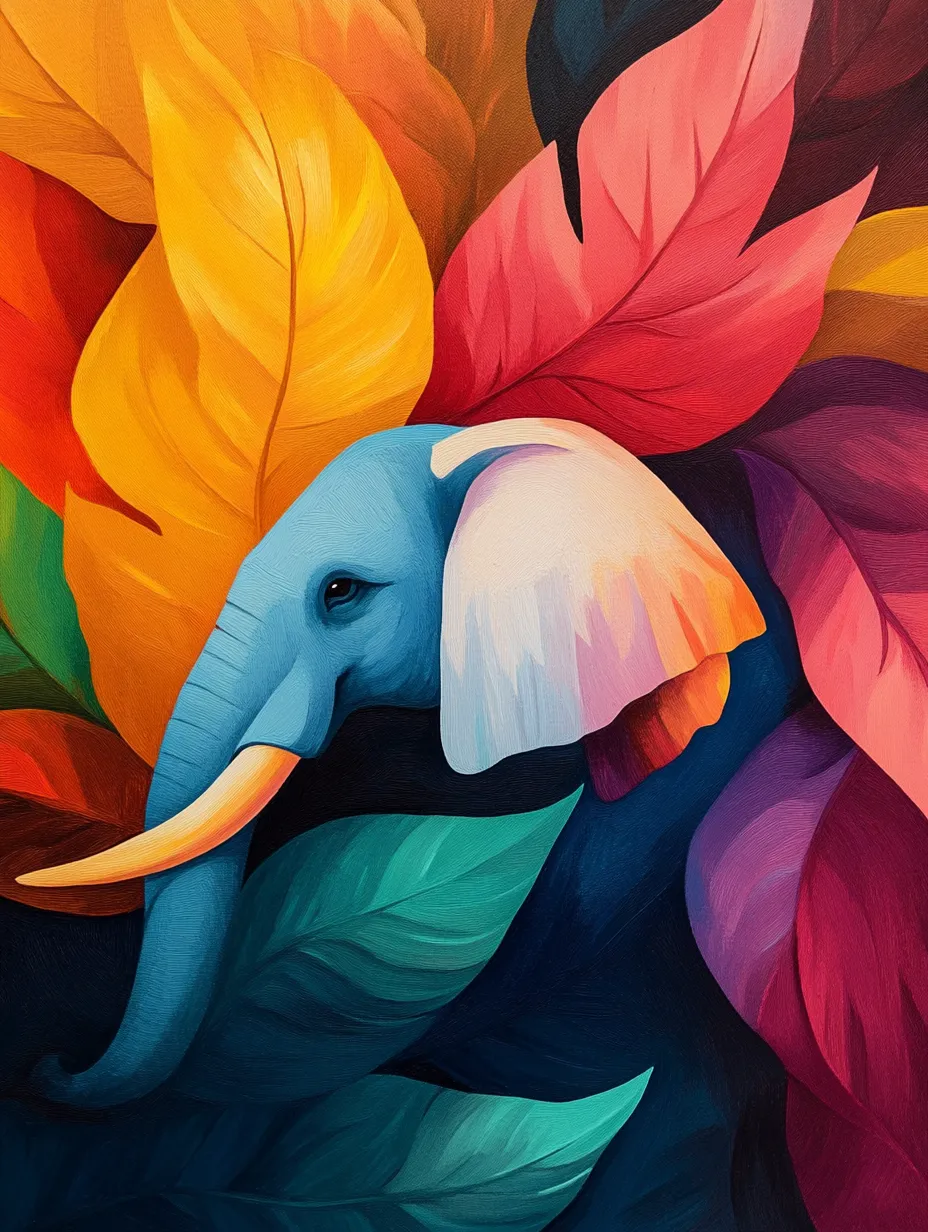 Pintar por Números - Elefante de paisaje de ensueño, foto 2