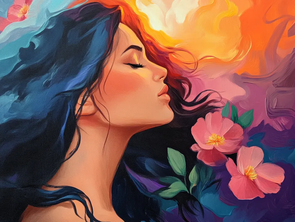 Pintar por Números - Diosa de la flor etérea, foto 2