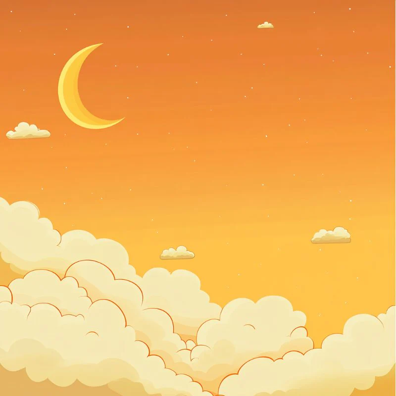 Pintura sobre números - Cielo Naranja