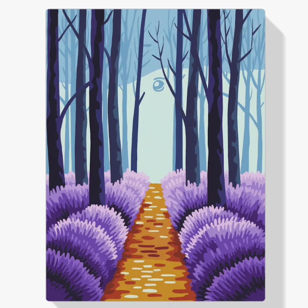 Pintar por Números - Bosque de lavanda con luciérnagas V2