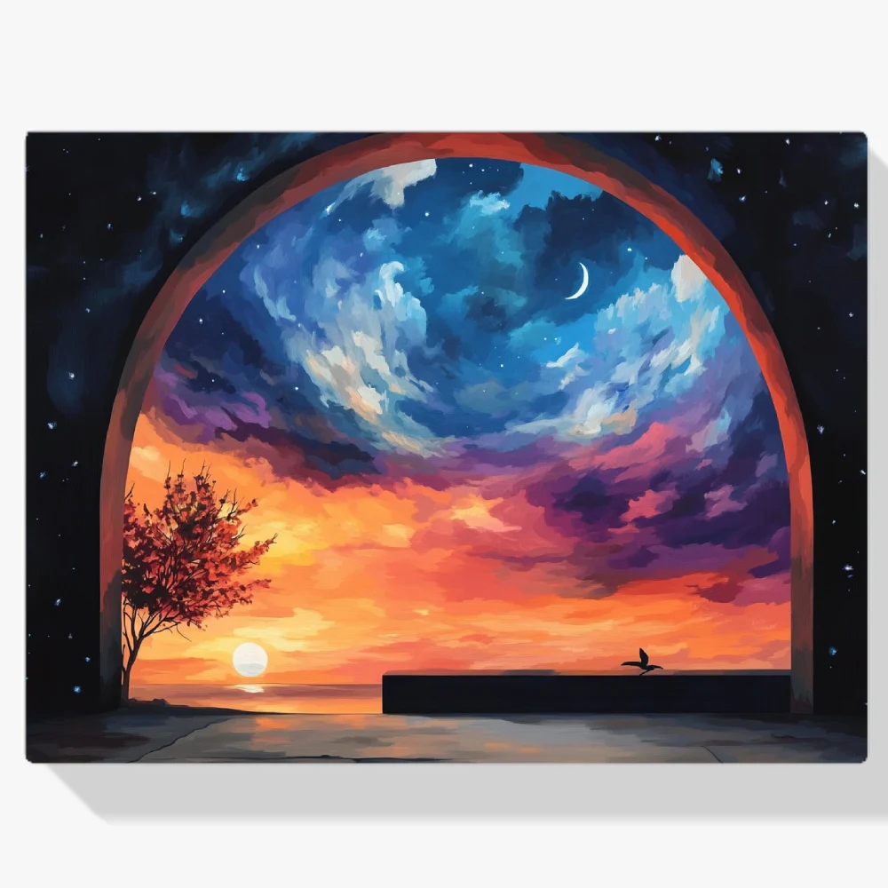 Pintar por Números - Cielo estrellado colorido