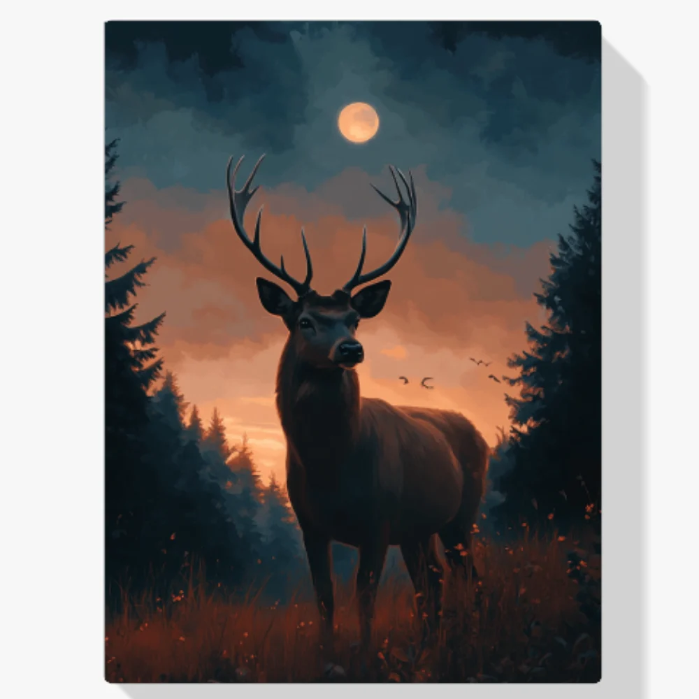 Pintar por Números - Luz de luna de ciervo encantado
