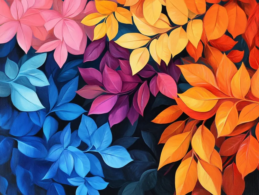 Pintar por Números - Hojas de otoño vibrantes, foto 2
