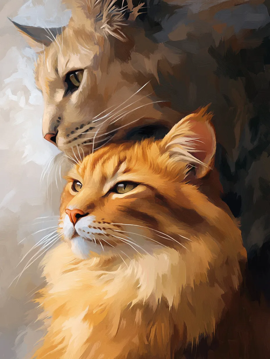 Pintar por Números - Abrazo cálido amigos peludos, foto 2