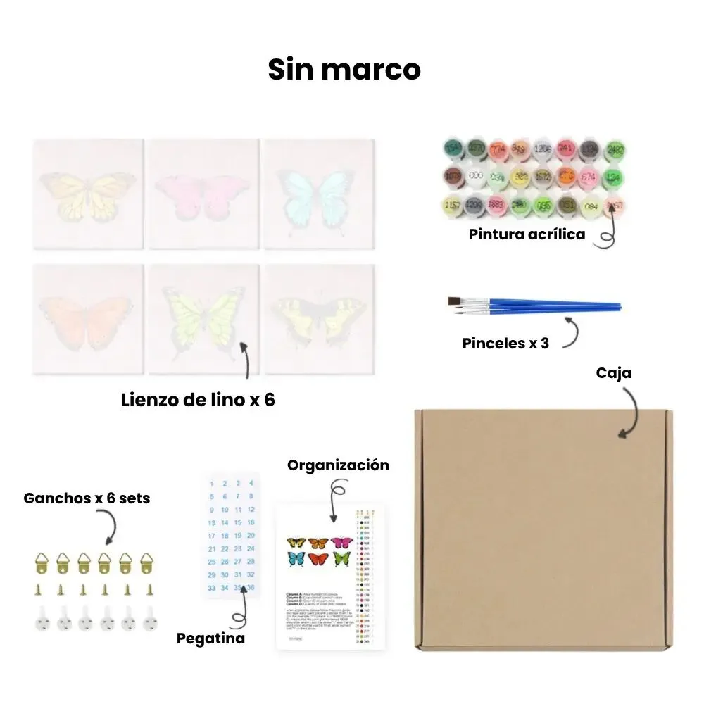 Pintar por números - 6 mini pinturas | Conjunto de cócteles exóticos, foto 11