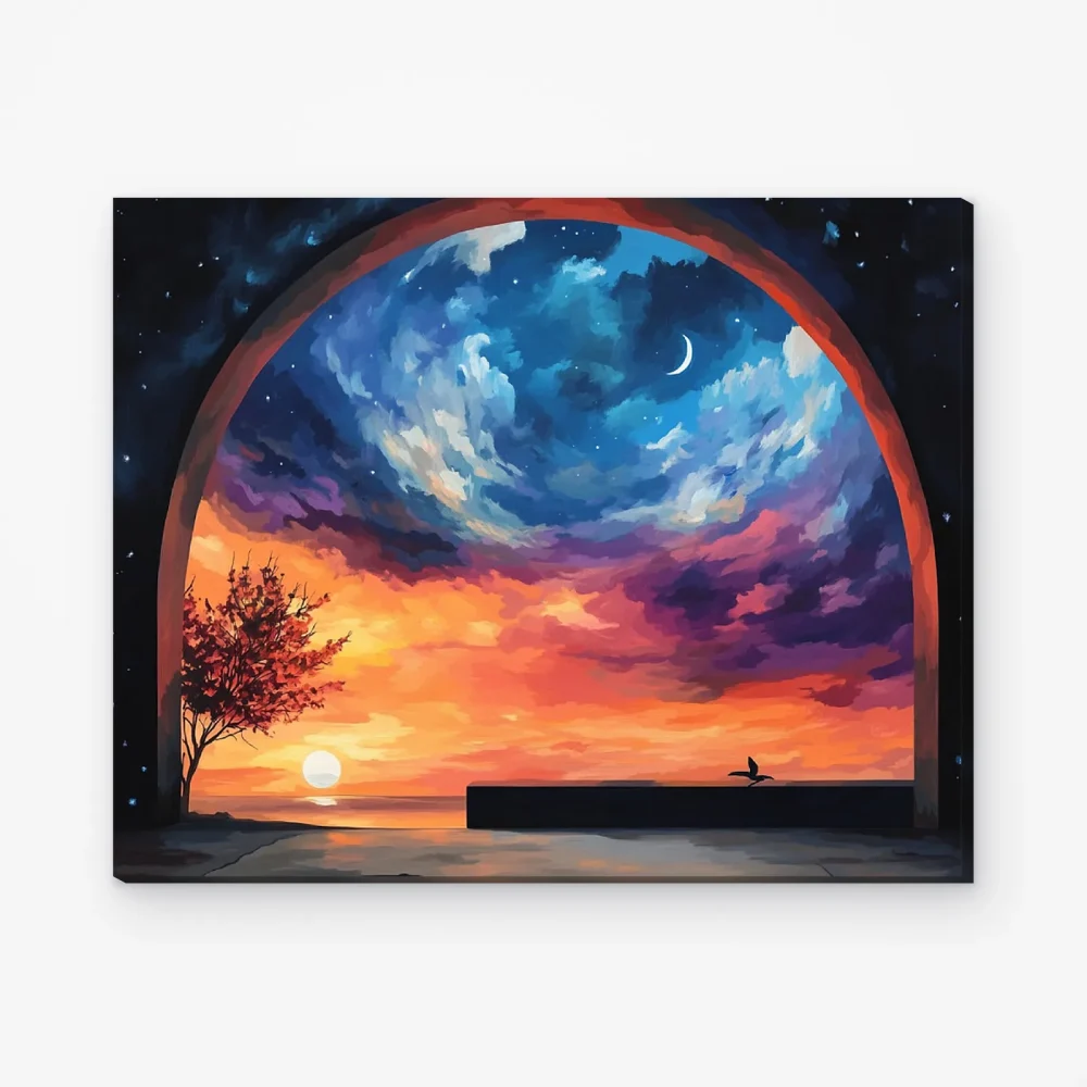 Pintar por Números - Cielo estrellado colorido