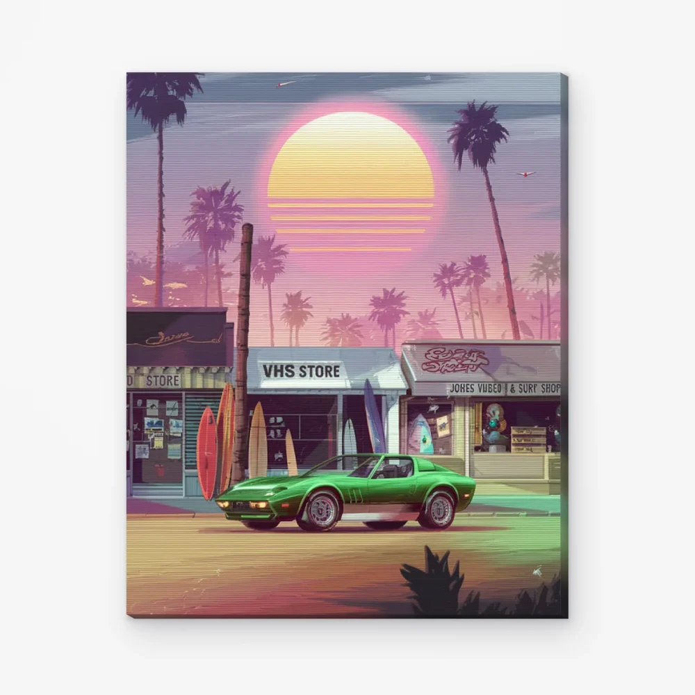 Pintar por Números - Coche deportivo retro