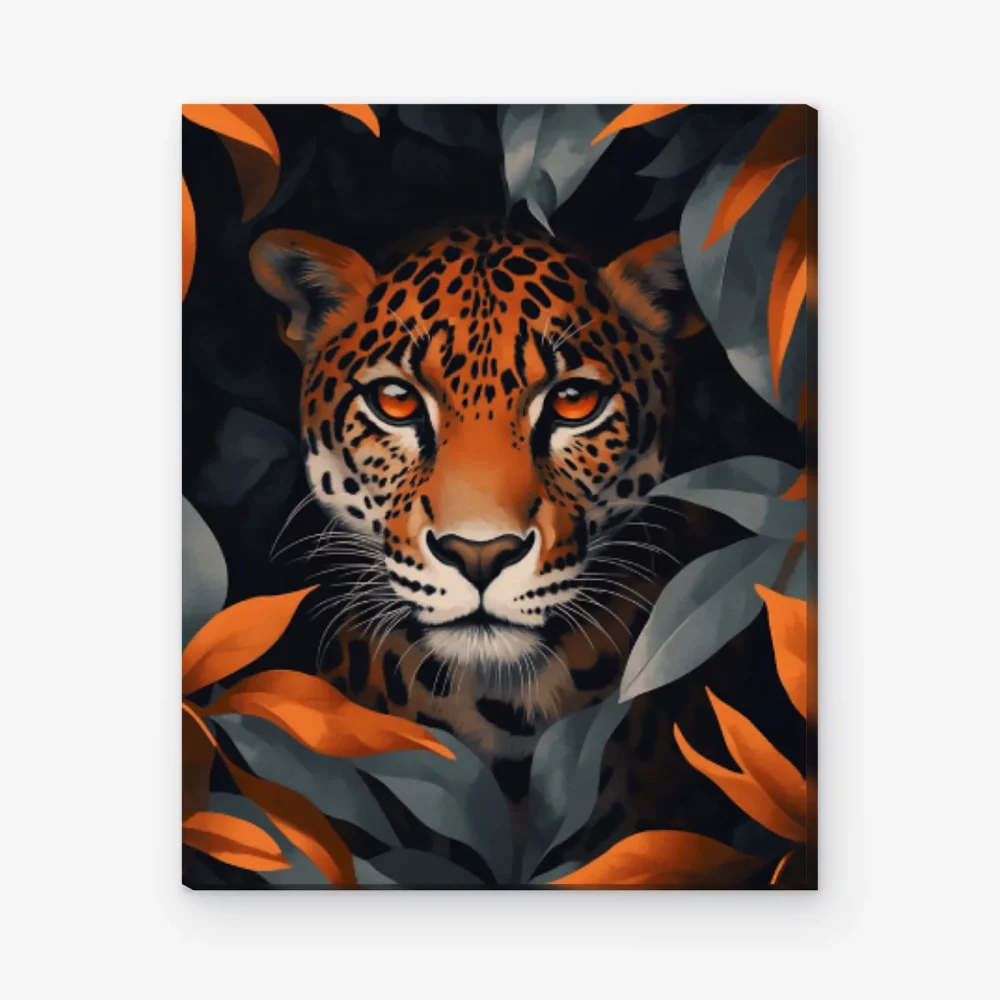 Pintar por Números - Leopardo cazador de sombras