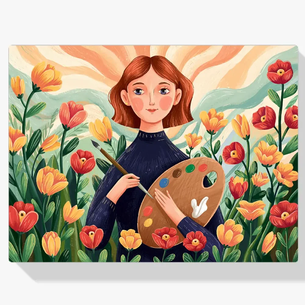 Pintar por Números - Paleta Floral