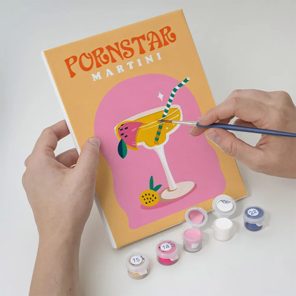 Pintar por números - 6 mini pinturas | Conjunto de cócteles, foto 8