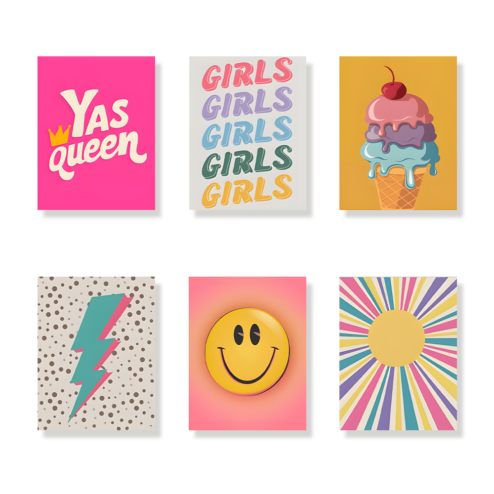 Pintar por números - 6 mini pinturas | Conjunto de Girlies Edición