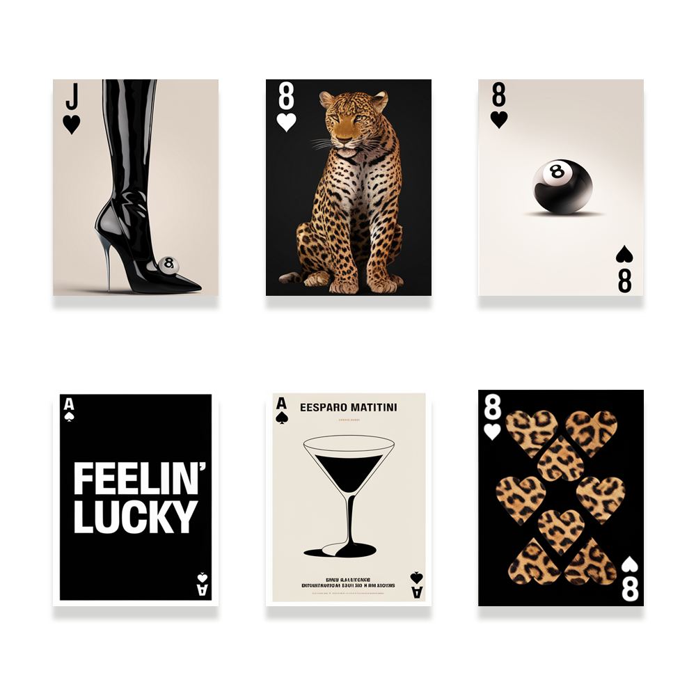 Pintar por números - 6 mini pinturas | Conjunto de Luxe Edición Luck