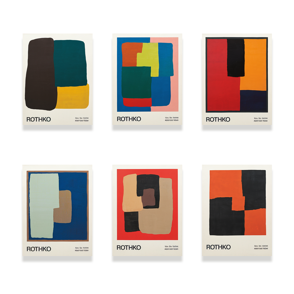 Pintar por números - 6 mini pinturas | Conjunto de edición abstracta