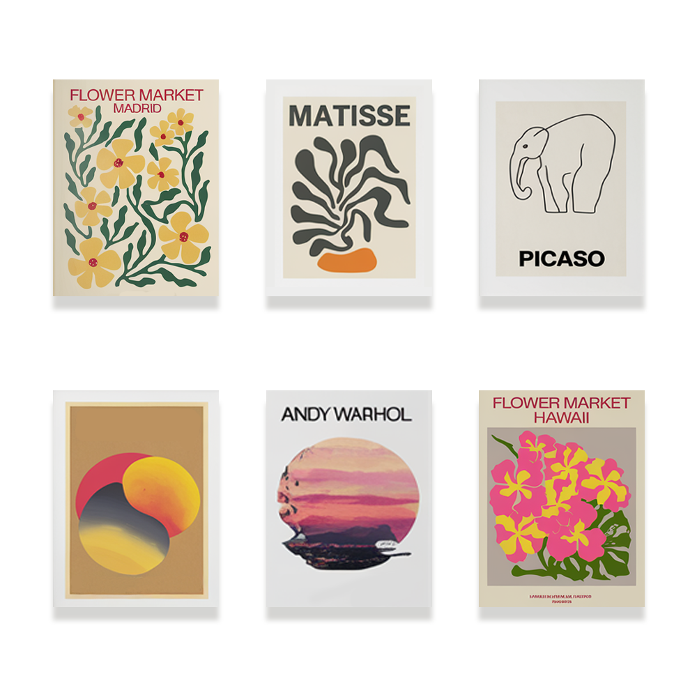 Pintar por números - 6 mini pinturas | Conjunto de edición artística