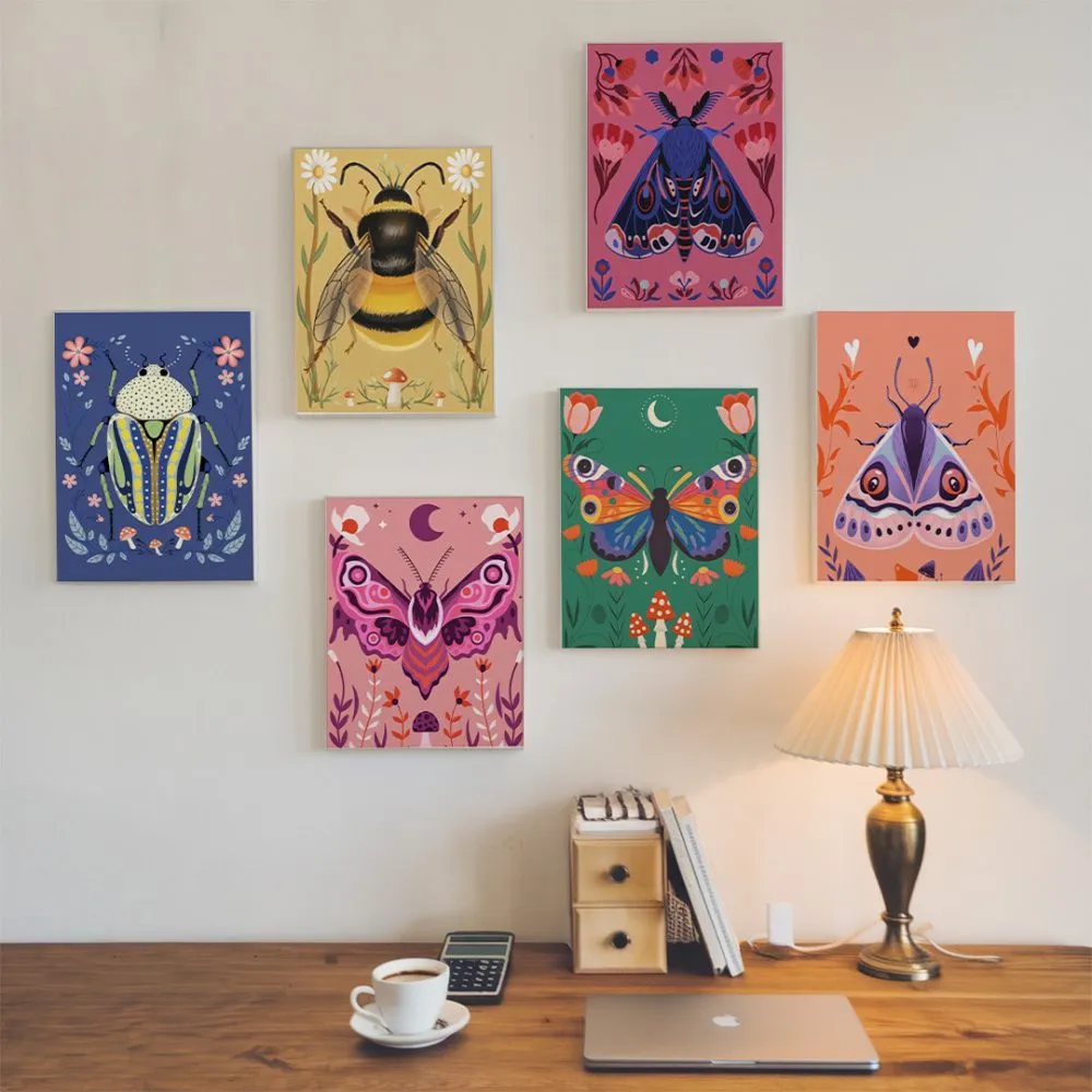 Pintar por números - 6 mini pinturas | Conjunto de edición de insectos, foto 2