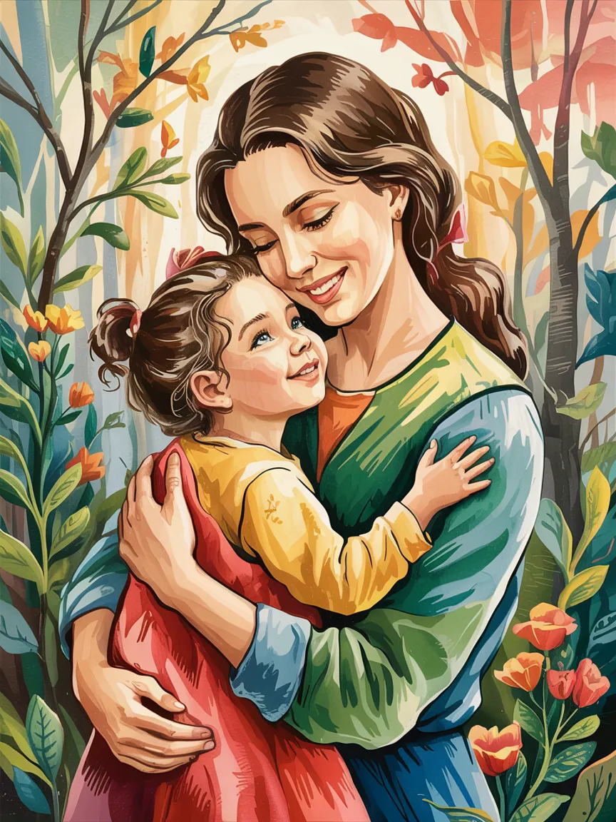 Pintar por Números - El abrazo de una madre, foto 2