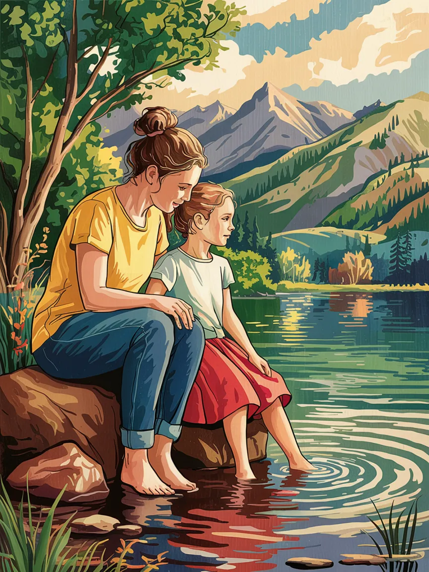Pintar por Números - Momento junto al lago, foto 2