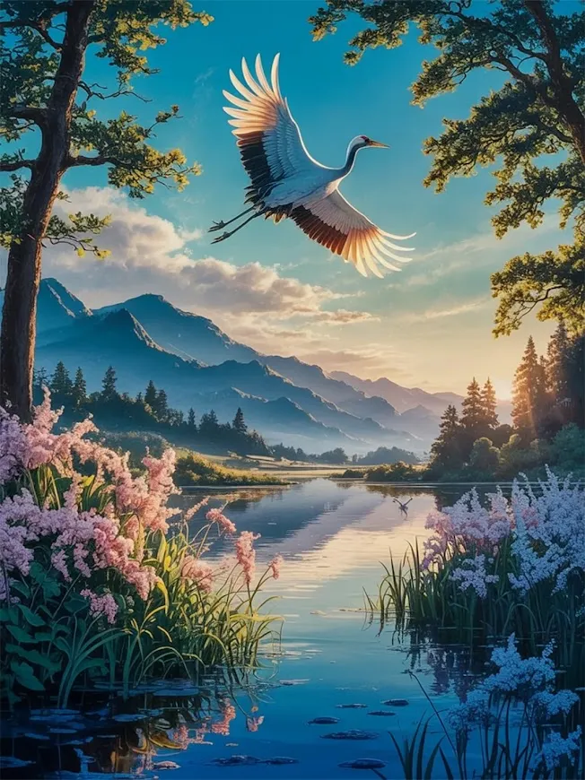 Pintar por Números - Bajo el vuelo de la grulla, foto 2
