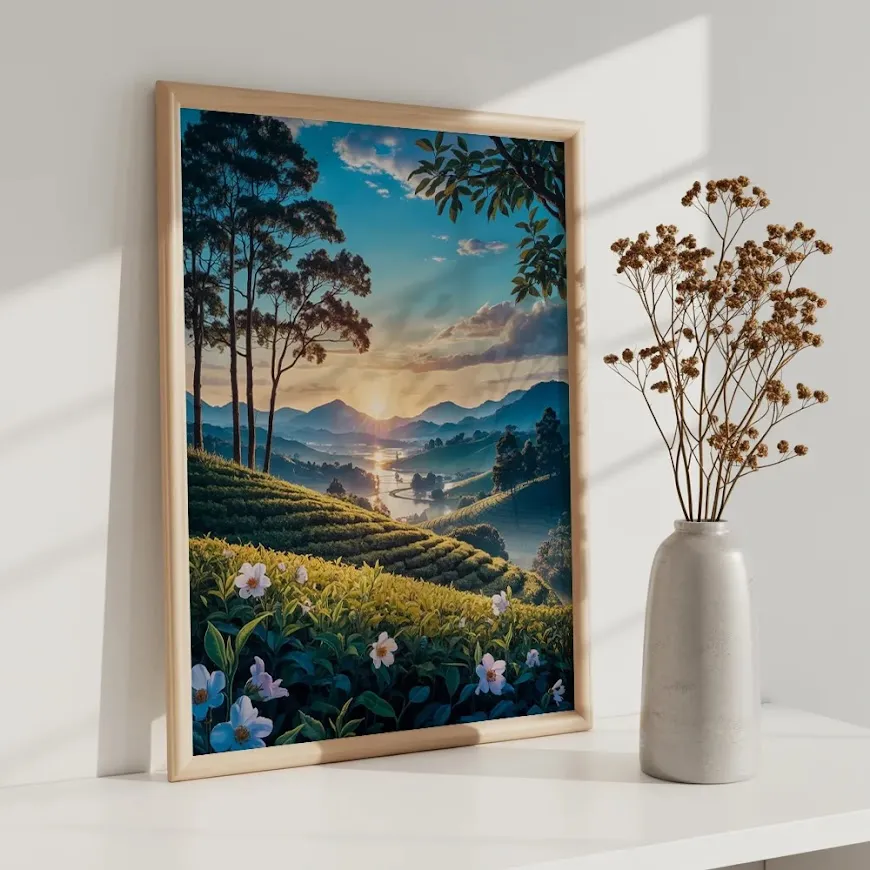 Pintar por Números - Crepúsculo sobre las Colinas del Té, foto 6
