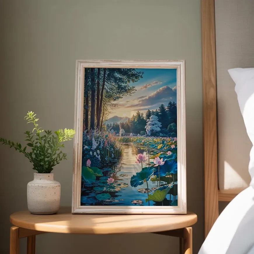 Pintar por Números - El despertar del estanque de lotos, foto 3