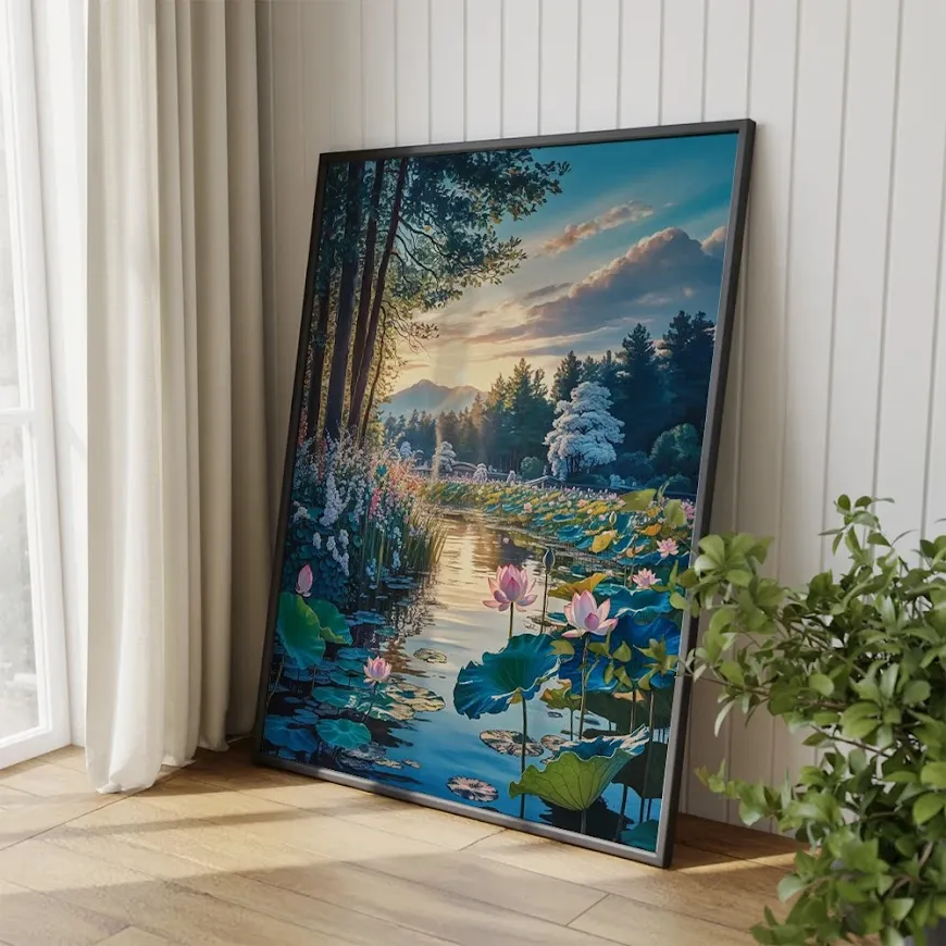 Pintar por Números - El despertar del estanque de lotos, foto 7