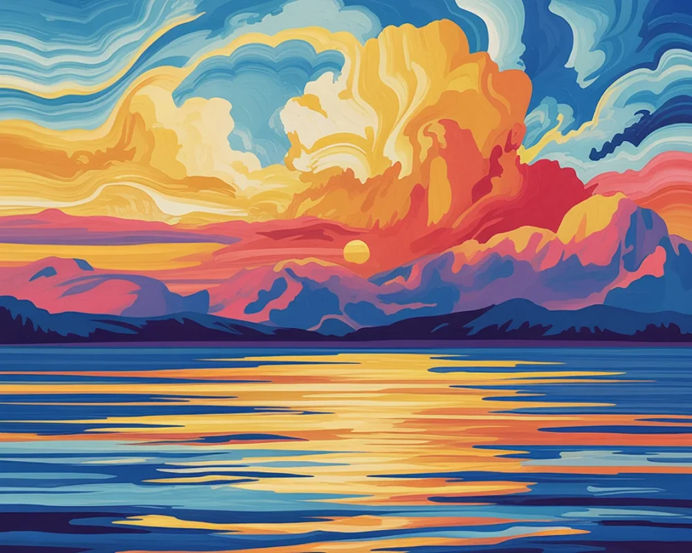 Pintar por Números - Horizonte cálido, foto 2