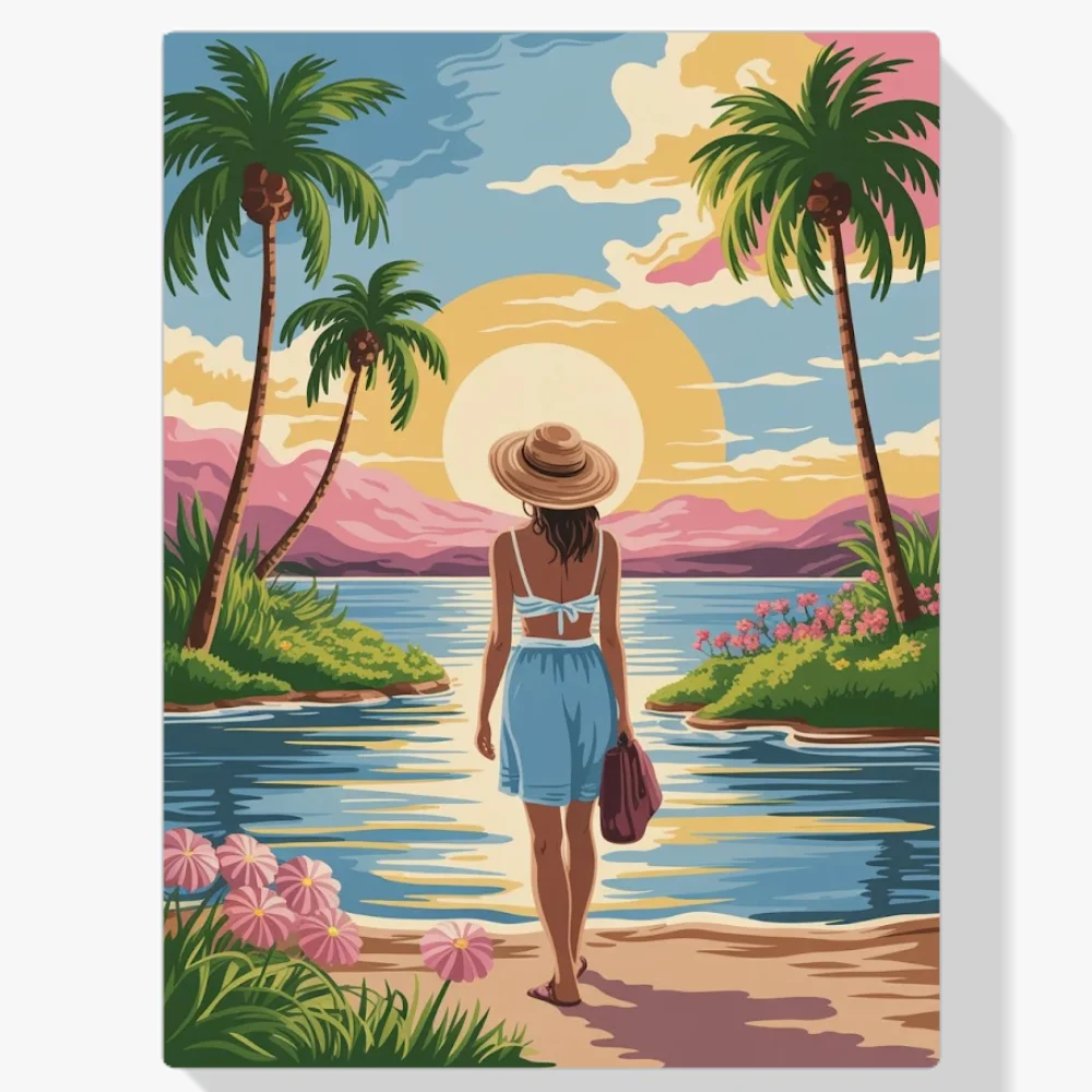 Pintar por Números - Oasis bañado por el sol