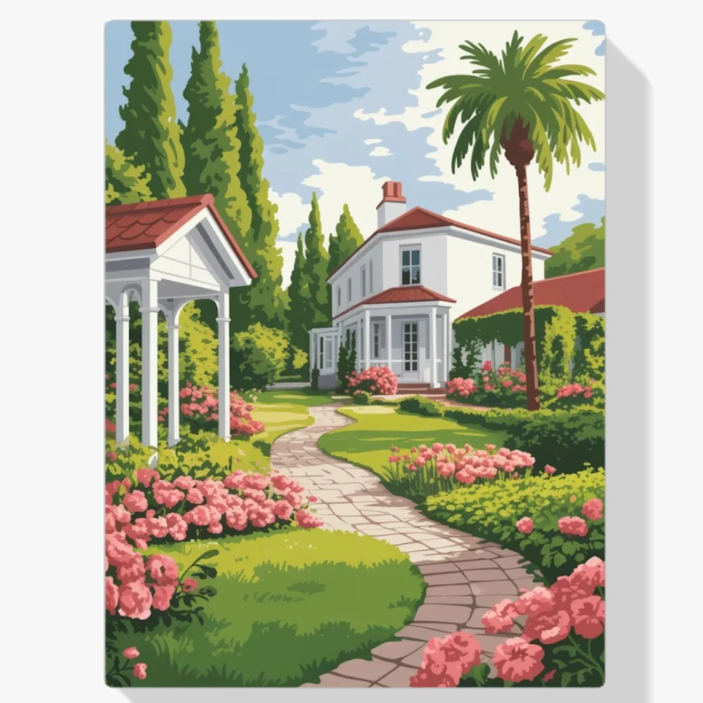 Pintar por Números - Paseo por el jardín iluminado por el sol