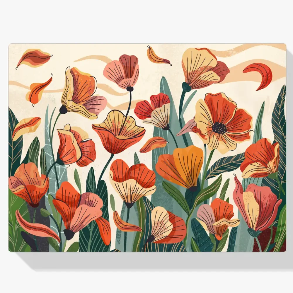 Pintar por Números - Pétalos en la brisa